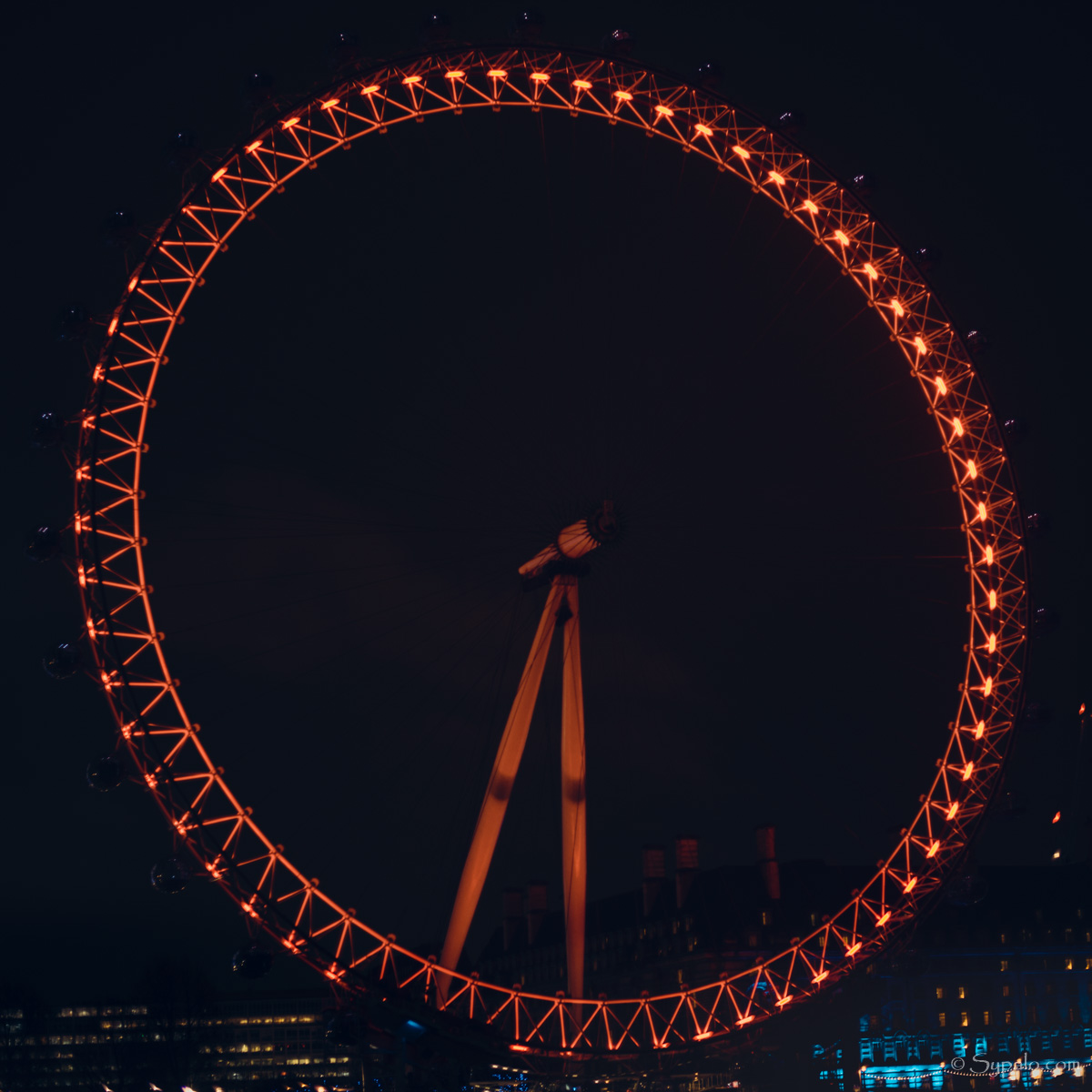 The London Eye carousel night photo