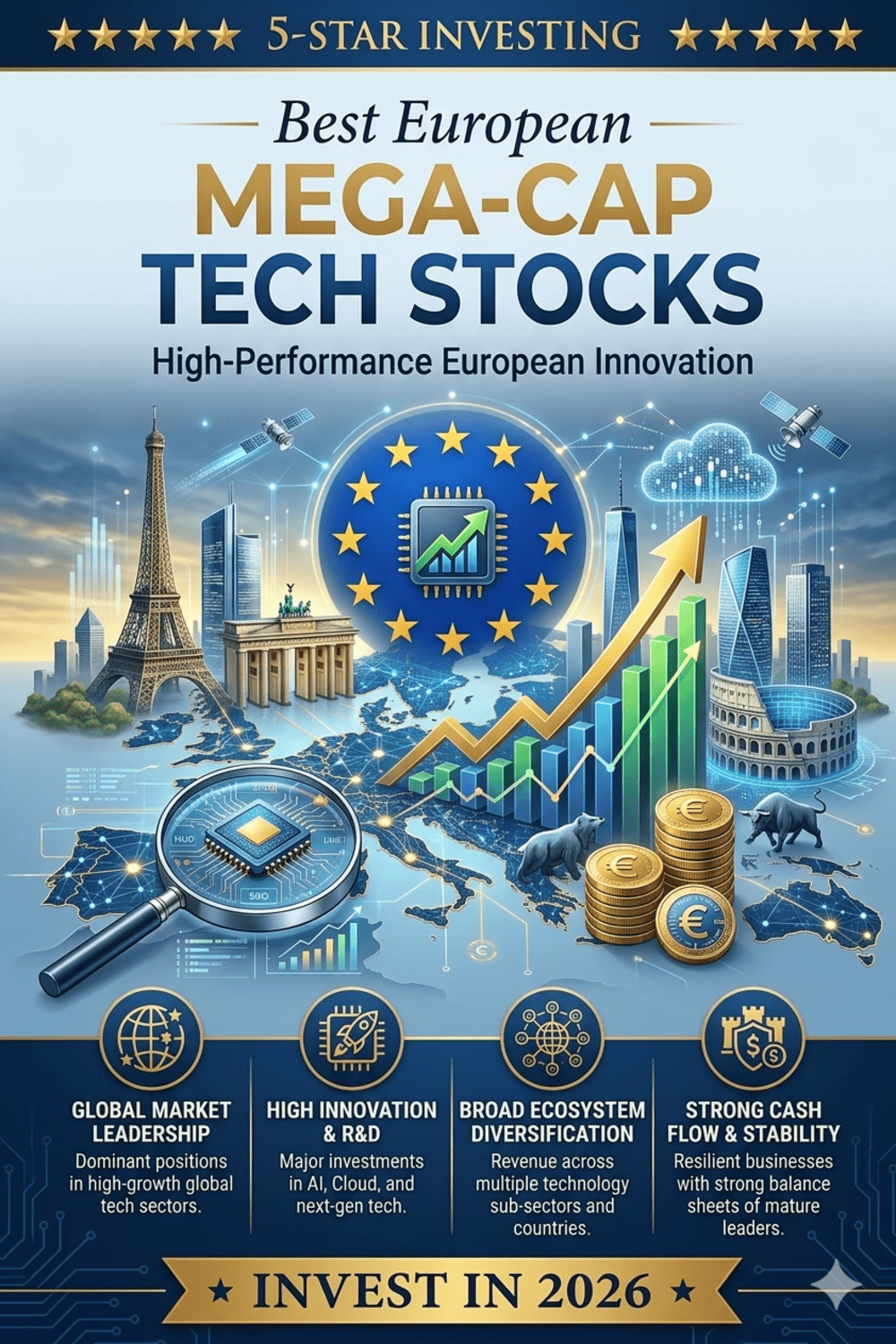 Best European mega-cap tech stocks to invest in 2026
